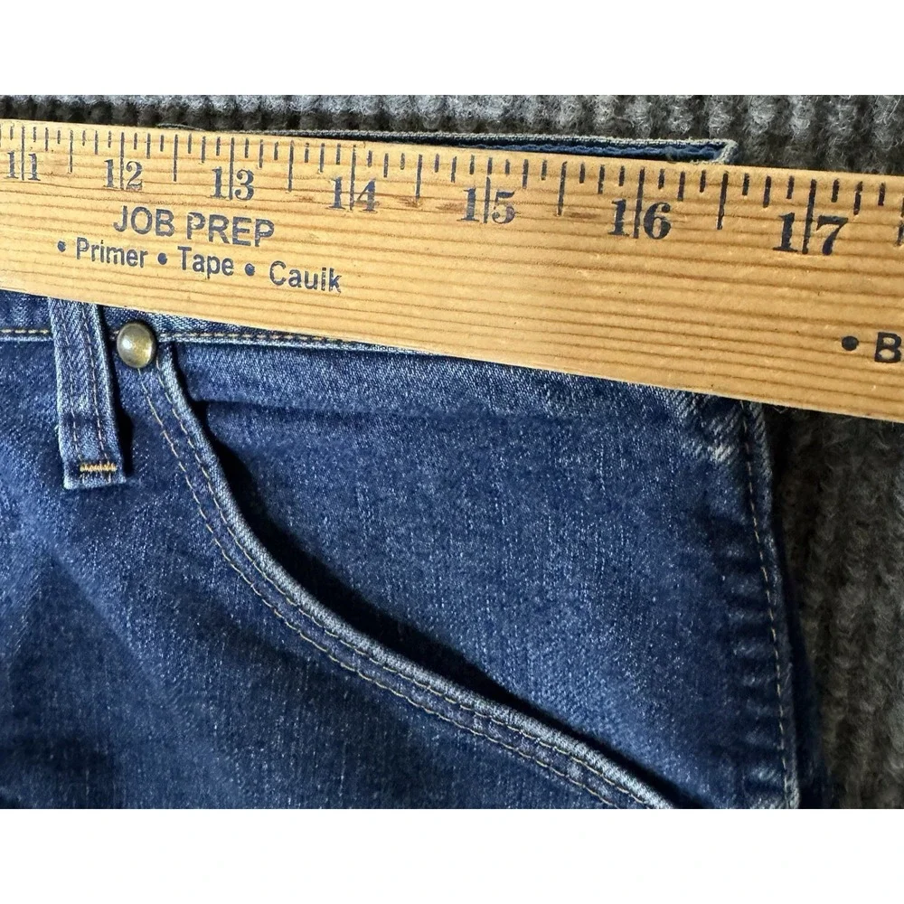 Wrangler Cowboy Cut Jeans Mens 33x30 Western Rodeo Denim Straight Blue Classic‎ - Picture 7 of 11